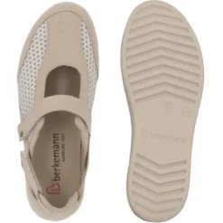 Berkemann ballerina med velcro - Beige