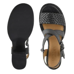 Green Comfort damesandal med hæl - Sort
