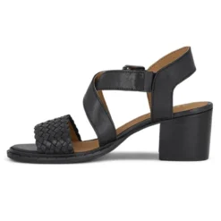 Green Comfort damesandal med hæl - Sort