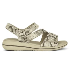 Green Comfort damesandal - Snake
