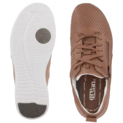 Green Comfort damesneaker - Cognac