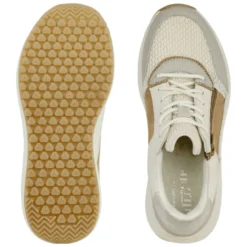 Green Comfort damesneaker - Offwhite