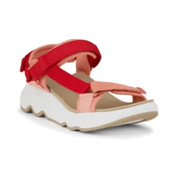 Green Comfort sporty damesandal - Rød