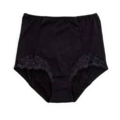 Inkontinens trusse med blonde - Sort