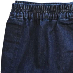 Jeans med elastik i taljen - Blå