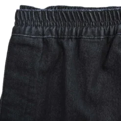 Jeans med elastik i taljen - Koksgrå/sort
