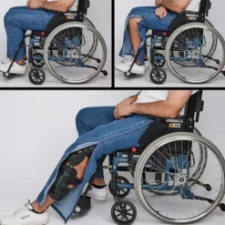 Jeans med lynlås i siden - Blå