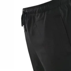 Knælange shorts med elastik - Sort