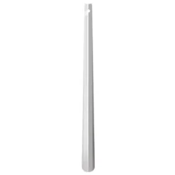 Langt skohorn i blankt metal - 80 cm