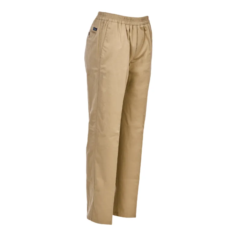 Lette bukser med elastikkant - Beige