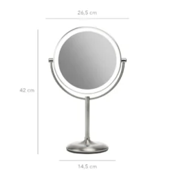 Makeup-spejl med tonet lys - 15x forstørrelse
