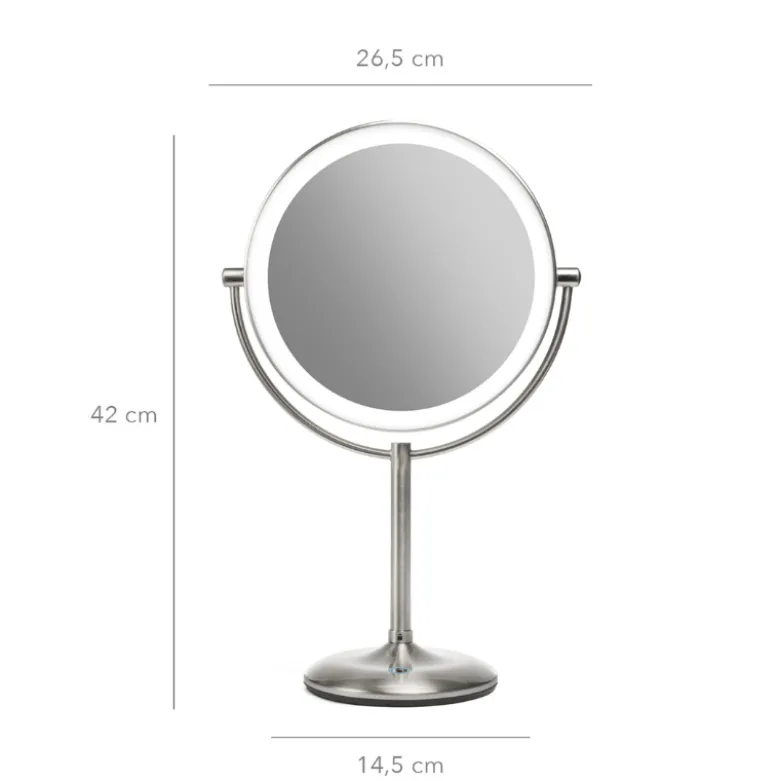 Makeup-spejl med tonet lys - 15x forstørrelse