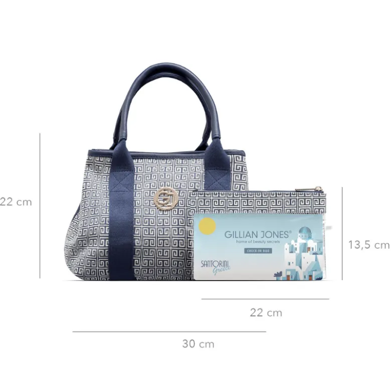 Mary toilettaske - Santorini print