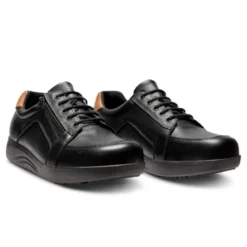 New Feet bred herresko - Sort læder