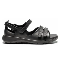 New Feet damesandal i skind - Sort