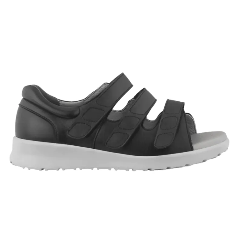 New Feet damesandal med hælkappe - Sort