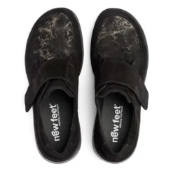 New Feet damesko med velcrorem - Sort