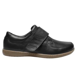 New Feet damesko med velcro - Sort læder