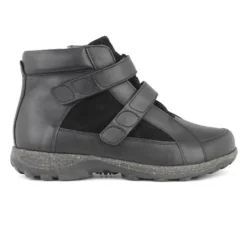 New Feet damestøvle med velcro - Sort