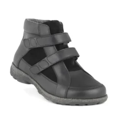New Feet damestøvle med velcro - Sort