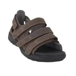 New Feet herresandal med hælkappe - Brun