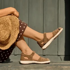 New Feet lukket damesandal - Brun