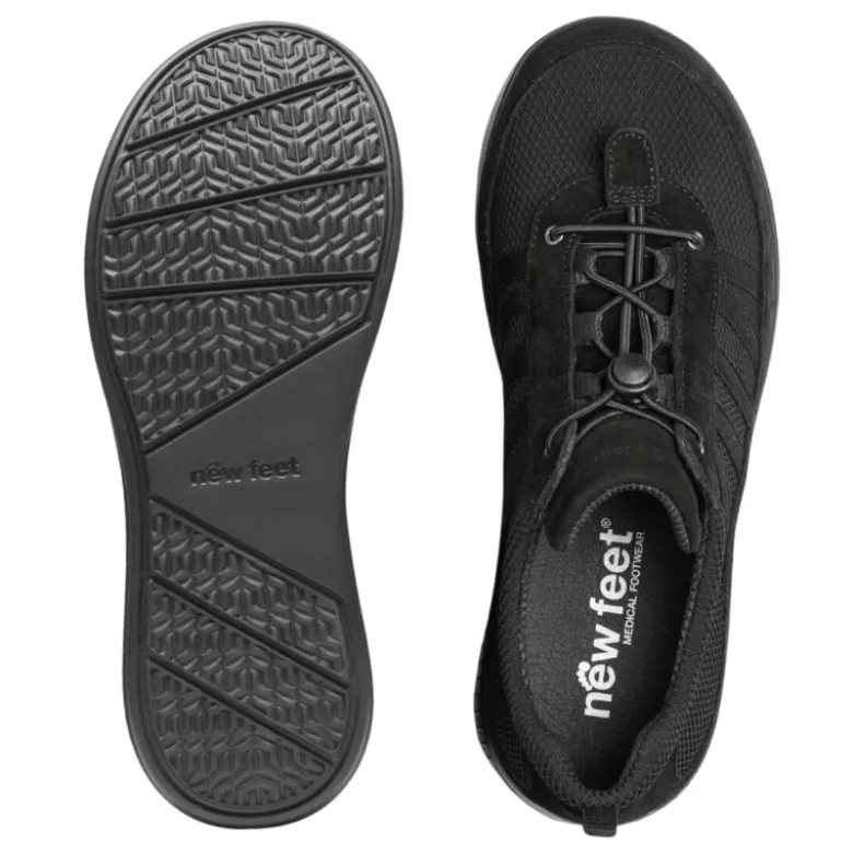 New Feet vandafvisende damesneaker - Sort