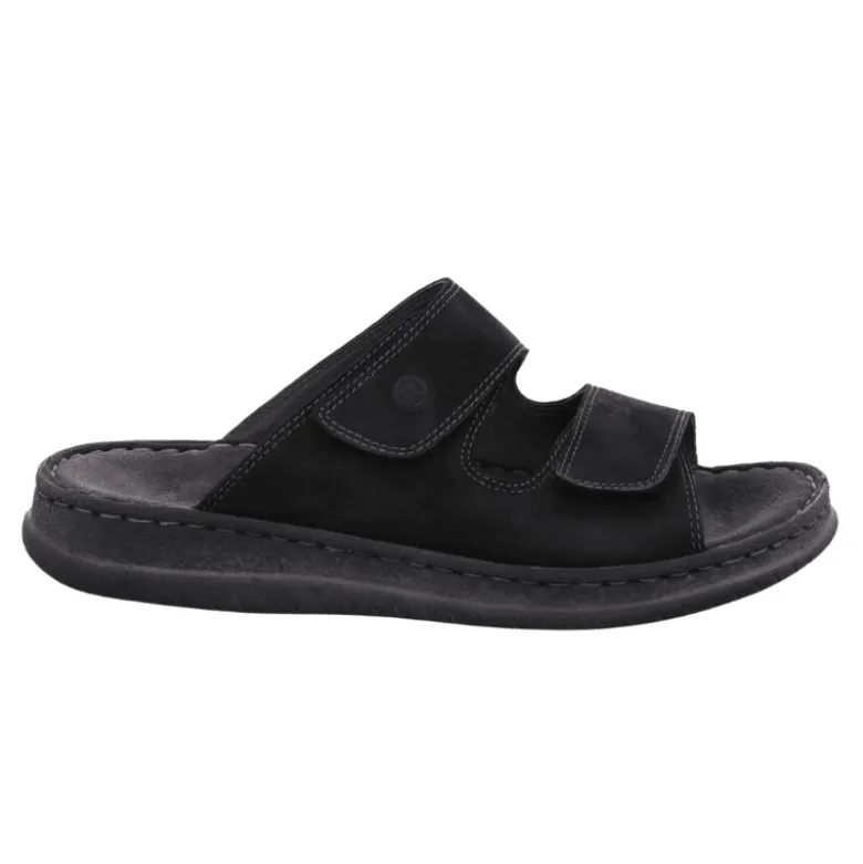 Rohde herreslipper med velcro - Sort