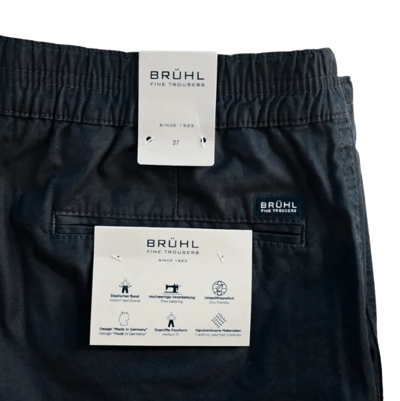Shorts med elastik i taljen - Mørkeblå