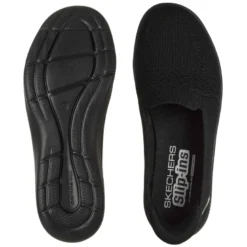 Skechers slip-in ballerina - Sort