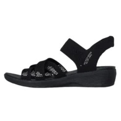 Skechers slip-in damesandal - Sort