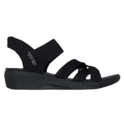 Skechers slip-in damesandal - Sort