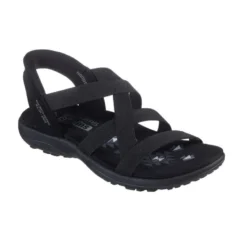 Skechers slip-in damesandal - Sort