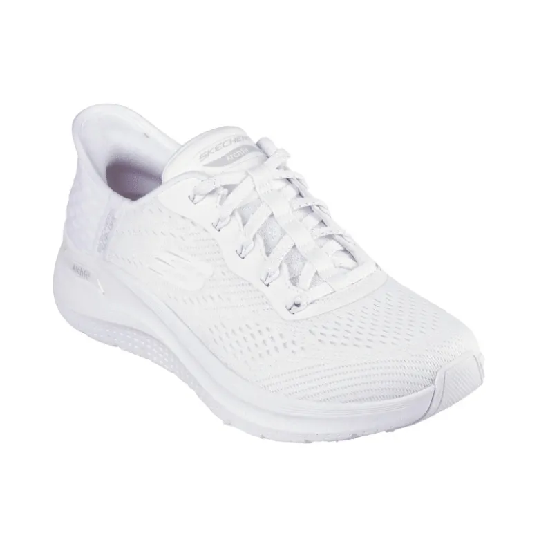 Skechers slip-in damesneaker - Hvid