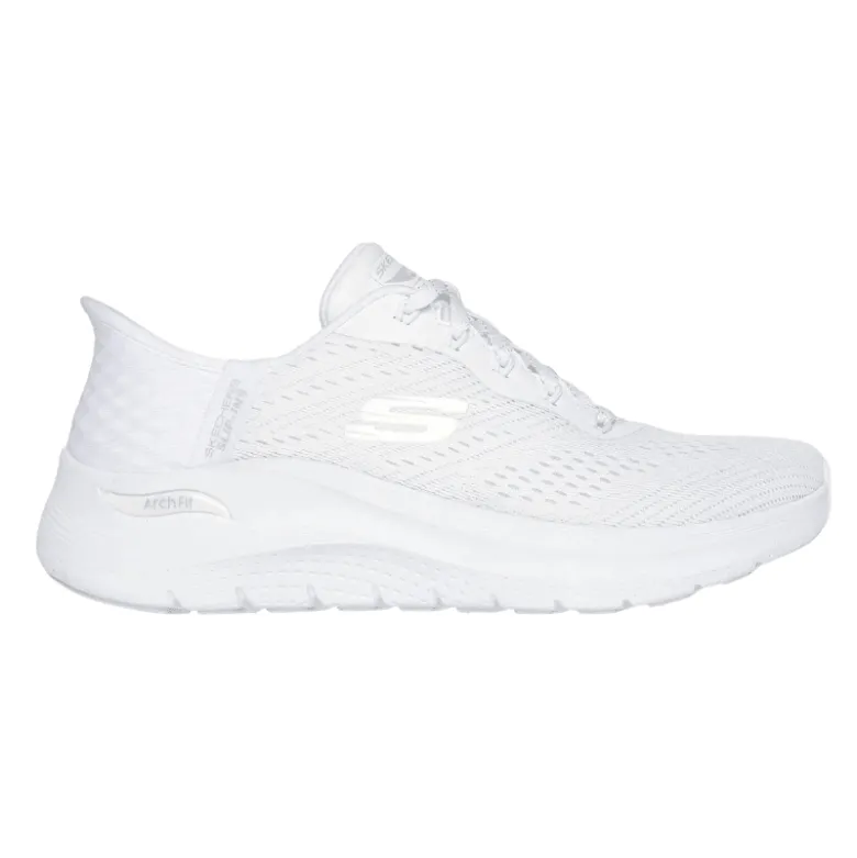 Skechers slip-in damesneaker - Hvid