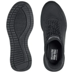 Skechers slip-in damesneaker - Sort