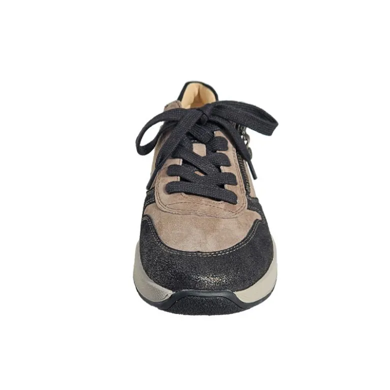 Sporty sneaker - Beige/Sort