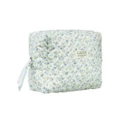 Stor toilettaske i quilt - Blomstret