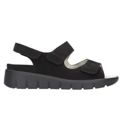 Waldläufer bred damesandal - Sort