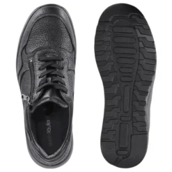 Waldläufer bred herresneaker - Sort