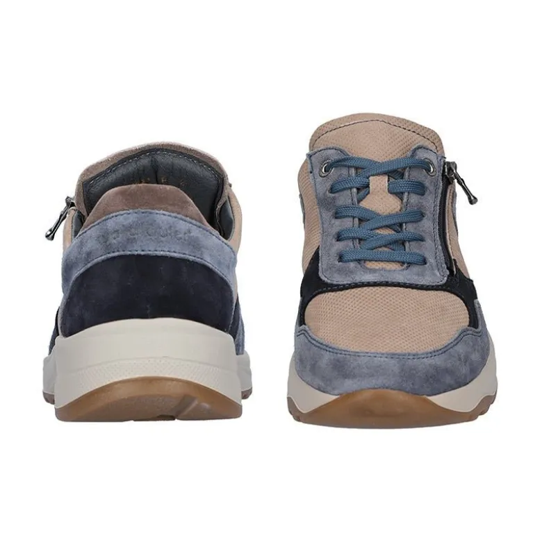 Waldläufer herresneaker - Beige/Blå