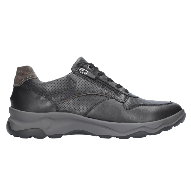 Waldläufer herresneaker - Sort læder