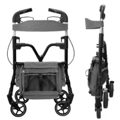 W4 rollator / indkøbsvogn - Bordeaux