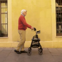 W4 rollator / indkøbsvogn - Bordeaux