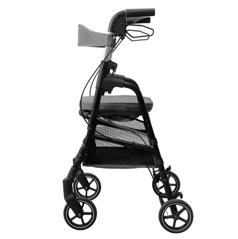 W4 rollator / indkøbsvogn - Grå