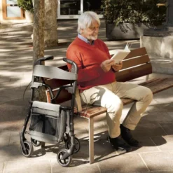 W4 rollator / indkøbsvogn - Grøn